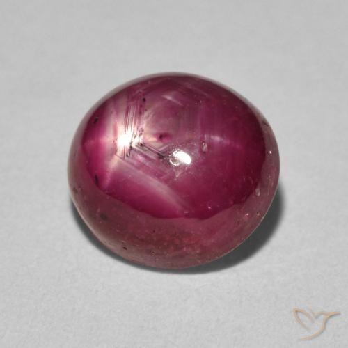rubi estrela Carmesim Profundo Natural 4.24ct, oval, Opaco