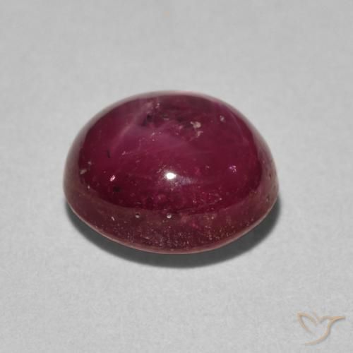rubi estrela Carmesim Profundo Natural 4.24ct, oval, Opaco
