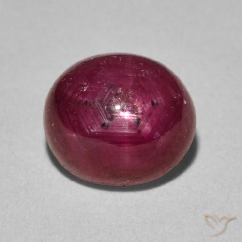 4.60ct Natural Carmesim Profundo rubi estrela, oval, Opaco