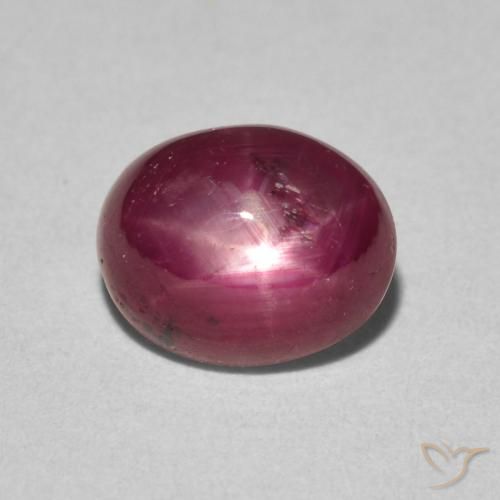 3.29ct Natural Carmesim Profundo rubi estrela, oval, Opaco
