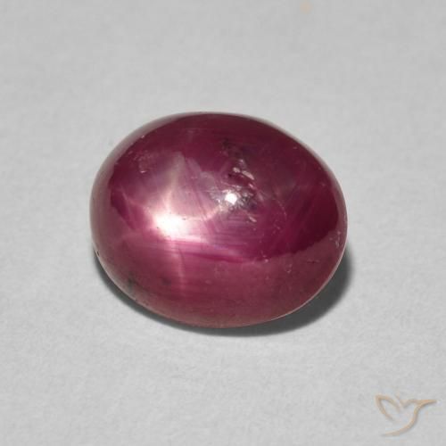 rubi estrela Carmesim Profundo Natural 3.29ct, oval, Opaco