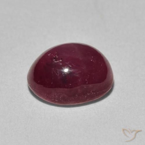 rubi estrela Carmesim Profundo Natural 3.29ct, oval, Opaco