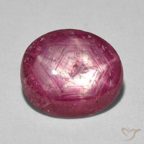 3.51ct Natural vermelho médio rubi estrela, oval, Opaco