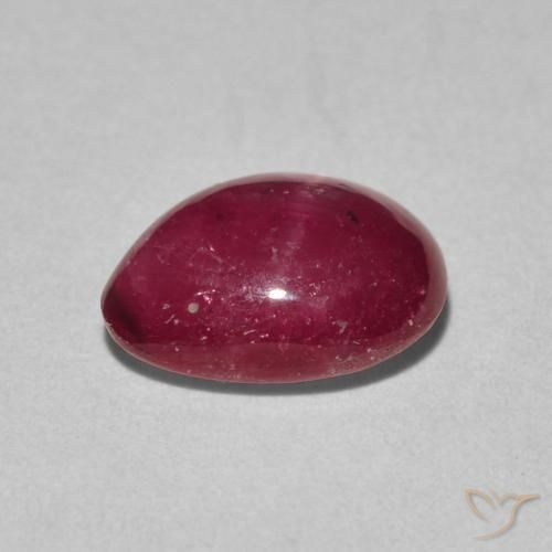 rubi estrela vermelho médio Natural 2.84ct, Formato de pêra, Opaco