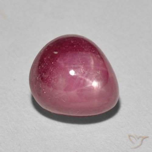 rubi estrela Jam Red Natural 4.29ct, Formato de pêra, Opaco