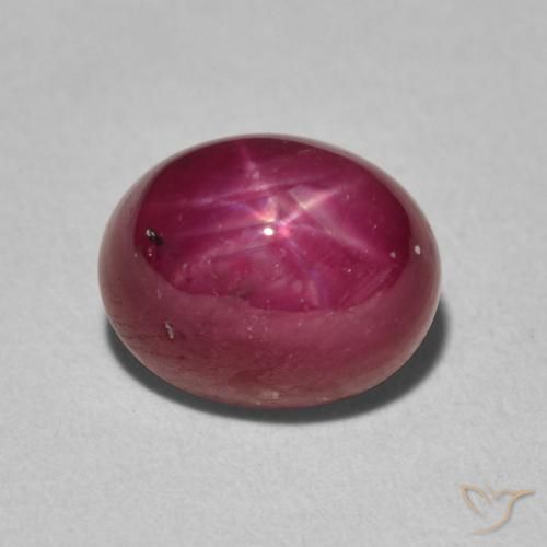 4.69ct Natural Vermelho escuro rubi estrela, oval, Opaco
