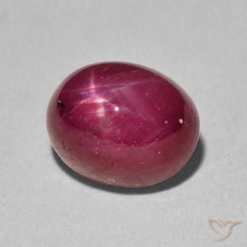 rubi estrela Vermelho escuro Natural 4.69ct, oval, Opaco
