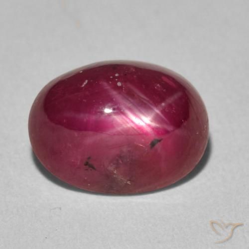 4.28ct Natural Vinho vermelho rubi estrela, oval, Opaco