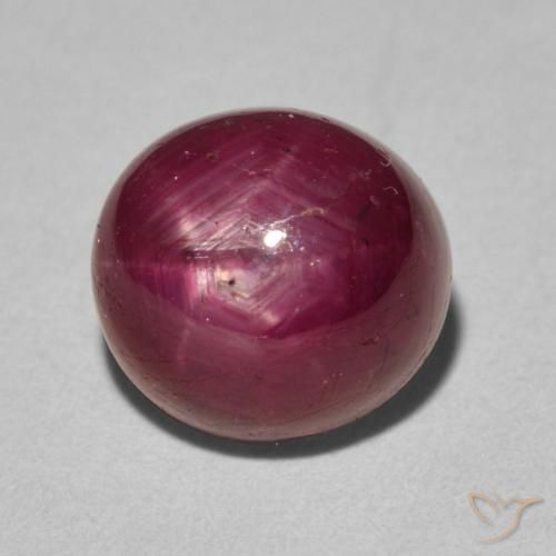 rubi estrela Carmesim Profundo Natural 6.19ct, oval, Opaco