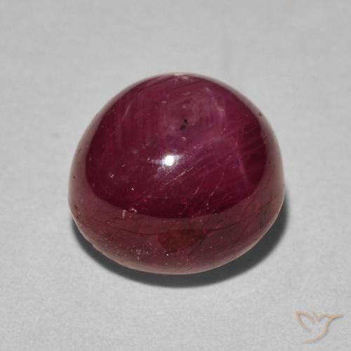 rubi estrela Carmesim Profundo Natural 6.19ct, oval, Opaco