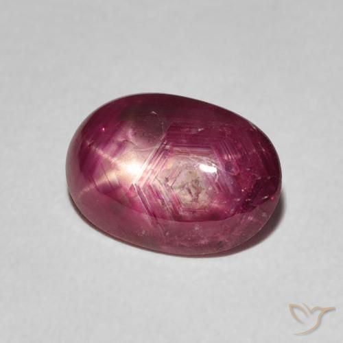 rubi estrela Vermelho escuro Natural 3.19ct, oval, Opaco