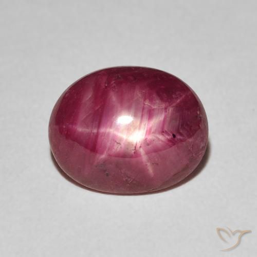 3.60ct Natural Vermelho escuro rubi estrela, oval, Opaco