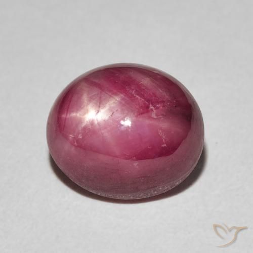 rubi estrela vermelho médio Natural 4.40ct, oval, Opaco