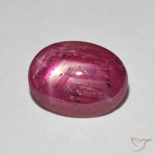rubi estrela vermelho médio Natural 3.16ct, oval, Opaco