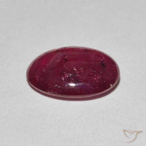 rubi estrela vermelho médio Natural 3.16ct, oval, Opaco