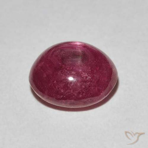 rubi estrela vermelho médio Natural 3.31ct, oval, Opaco