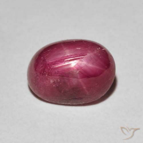 3.68ct Natural Carmesim Profundo rubi estrela, oval, Opaco