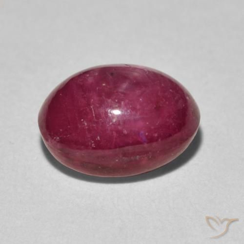 rubi estrela vermelho médio Natural 5.10ct, oval, Opaco