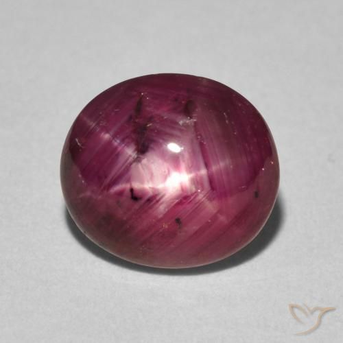 4.12ct Natural Vinho vermelho rubi estrela, oval, Opaco