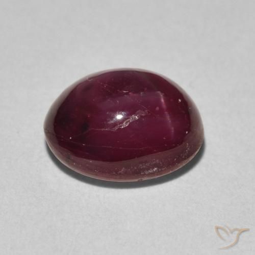 rubi estrela vermelho médio Natural 4.41ct, oval, Opaco