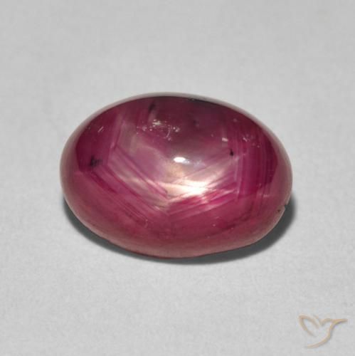 3.77ct Natural Vermelho escuro rubi estrela, oval, Opaco