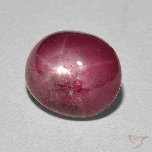 5.15ct Natural vermelho médio rubi estrela, oval, Opaco