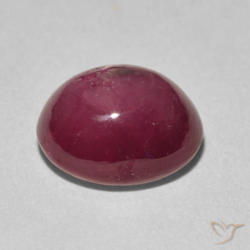 rubi estrela vermelho médio Natural 5.15ct, oval, Opaco