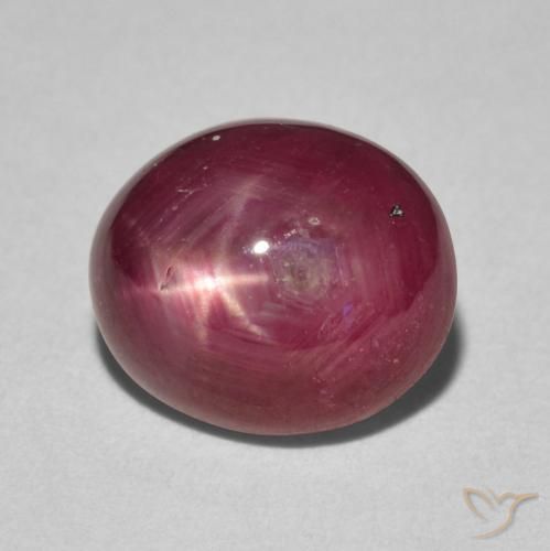 rubi estrela vermelho médio Natural 5.39ct, oval, Opaco