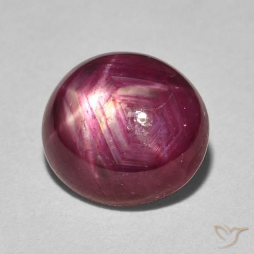 rubi estrela vermelho médio Natural 5.18ct, oval, Opaco