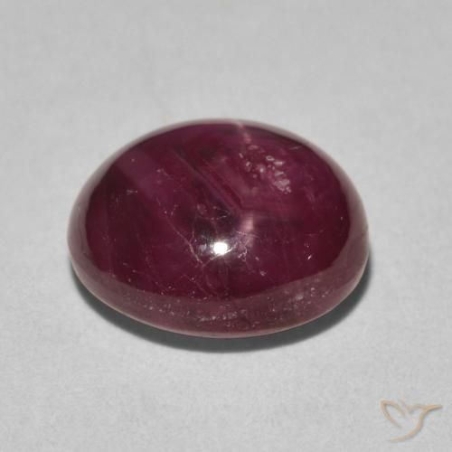 rubi estrela vermelho médio Natural 5.18ct, oval, Opaco