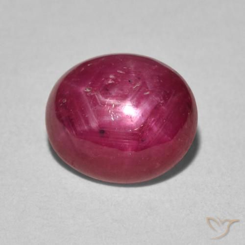 3.59ct Natural Carmesim Profundo rubi estrela, oval, Opaco