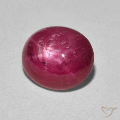 rubi estrela Carmesim Profundo Natural 3.59ct, oval, Opaco