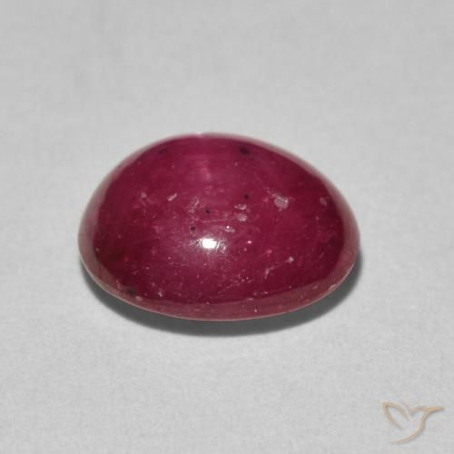 rubi estrela Carmesim Profundo Natural 3.59ct, oval, Opaco