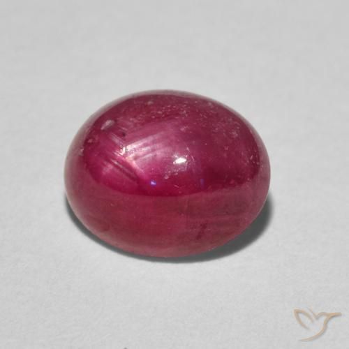 rubi estrela Vermelho rosado Natural 3.24ct, oval, Opaco