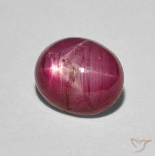 rubi estrela Vermelho rosado Natural 3.83ct, oval, Opaco