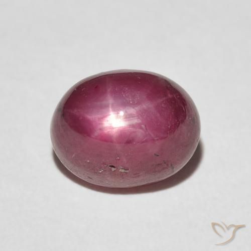4.20ct Natural vermelho médio rubi estrela, oval, Opaco