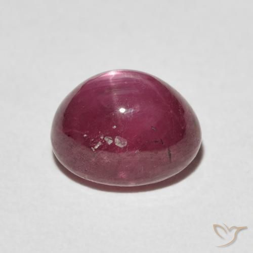 rubi estrela vermelho médio Natural 4.20ct, oval, Opaco