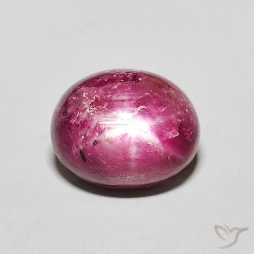 5.18ct Natural Vermelho rosado rubi estrela, oval, Opaco