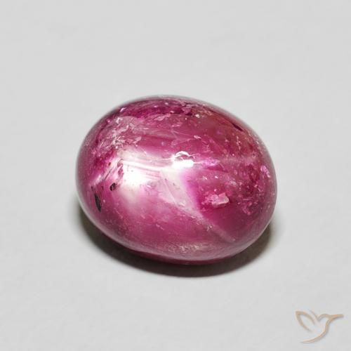 rubi estrela Vermelho rosado Natural 5.18ct, oval, Opaco