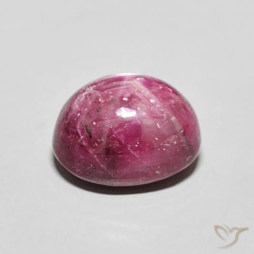 rubi estrela Vermelho rosado Natural 5.18ct, oval, Opaco