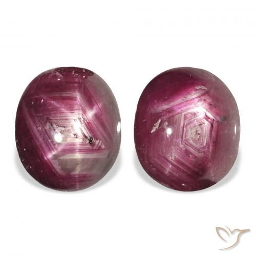 7.40ctw Natural Magenta-Rosa rubi estrela, oval, Opaco