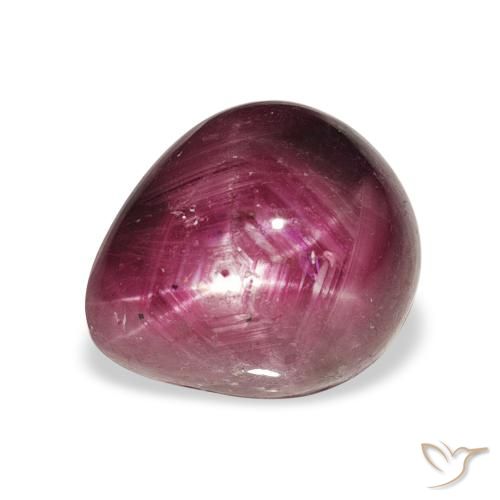 6.52ct Natural roxo médio rubi estrela, Formato de pêra, Opaco