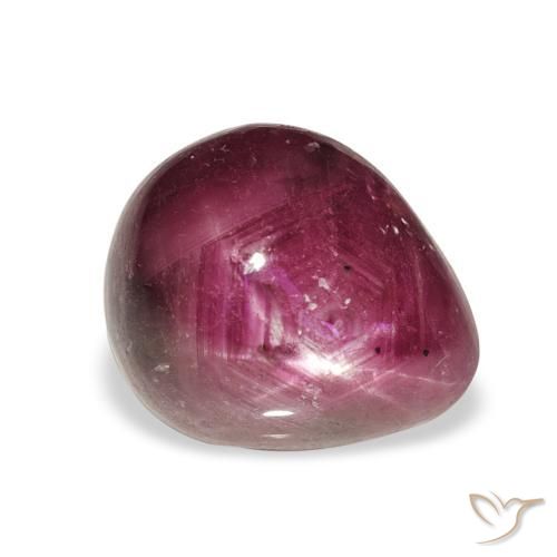 rubi estrela roxo médio Natural 6.52ct, Formato de pêra, Opaco