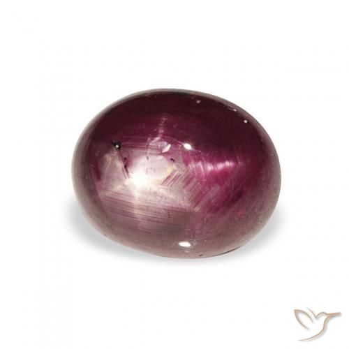 rubi estrela roxo médio Natural 3.21ct, oval, Opaco