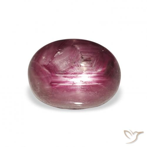 4.34ct Natural Medium Dark-Purple rubi estrela, oval, Opaco