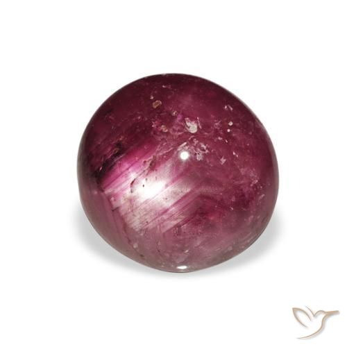 rubi estrela Medium Dark-Purple Natural 4.27ct, Redondo, Opaco