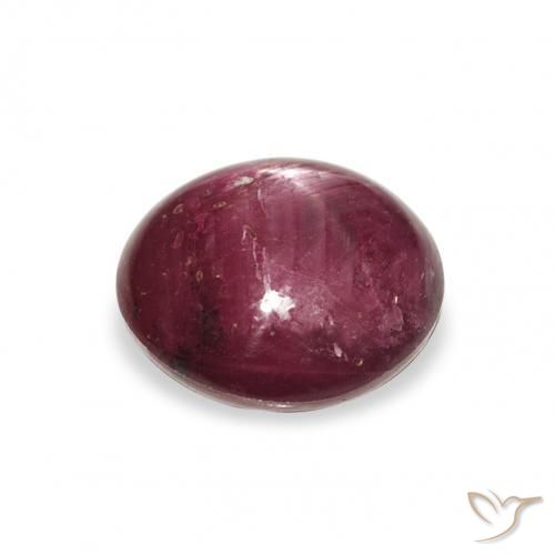 rubi estrela Medium Dark-Purple Natural 4.27ct, Redondo, Opaco