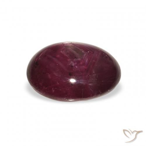 rubi estrela Medium Dark-Purple Natural 5.69ct, oval, Opaco