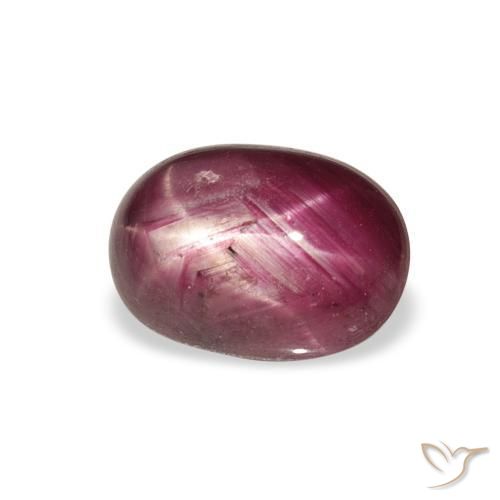 rubi estrela Medium Dark Reddish-Purple Natural 4.27ct, oval, Opaco