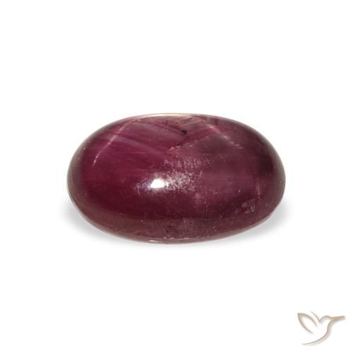 rubi estrela Medium Dark Reddish-Purple Natural 4.27ct, oval, Opaco